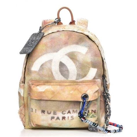 chanel art school backpack tan|Chanel backpacks.